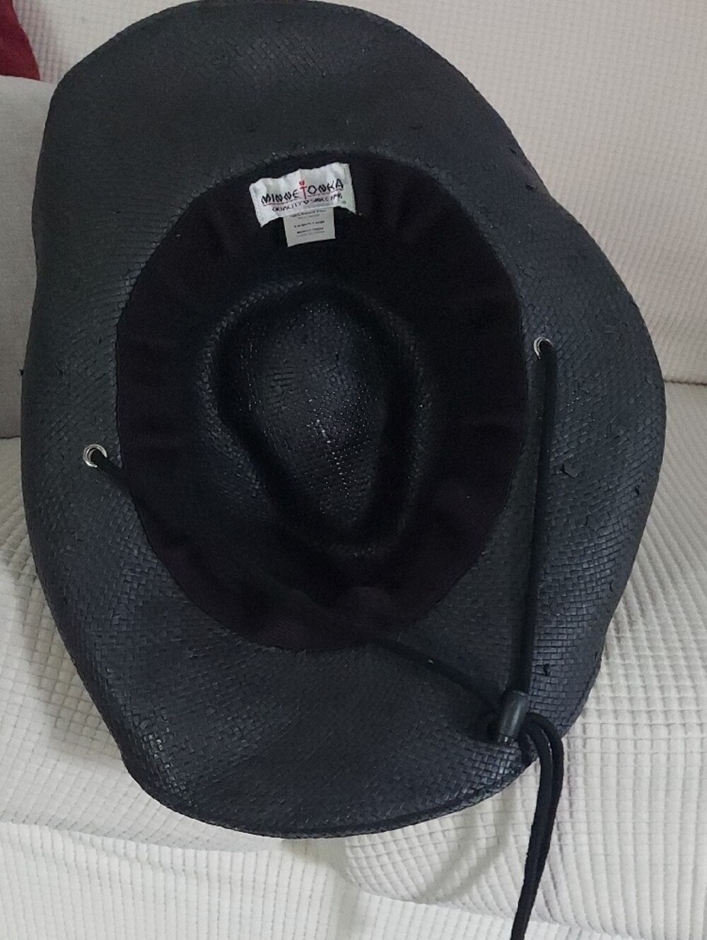 Minnetonka Black Western Hat with Concho - Picture 6 of 6